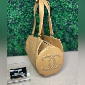 Chanel Chocolate Bar Beige Shoulder Bag